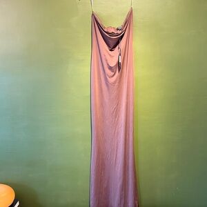 Fashion Nova Chocolate Satin Dress